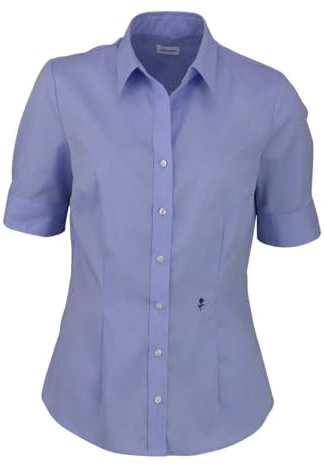 Seidensticker Damblus – strykfri smal midjeskjorta – slim fit – skjortblus – kortärmad – 100% bomull, Blus, 32 SE