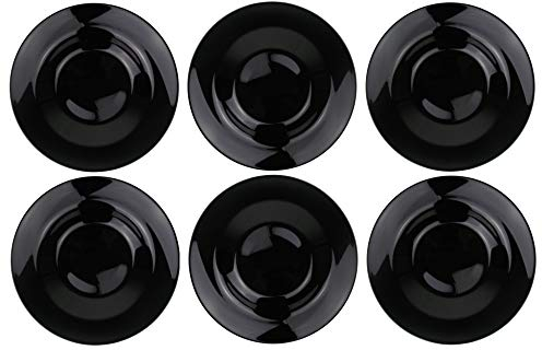 Pizzateller Ø 32cm oder Pastateller Ø 28,5cm in Weiß oder Schwarz - 2er, 4er oder 6er Sets - Spülmaschinenfest Mikrowellengeeignet (Pasta Ø 28,5cm - Schwarz, 6 Stück)