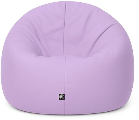 Patchhome - Pouf 2 in 1, cuscino da pavimento, poltrona sacco da gaming, per adulti e bambini, con imbottitura (Ø 145 cm, lilla)