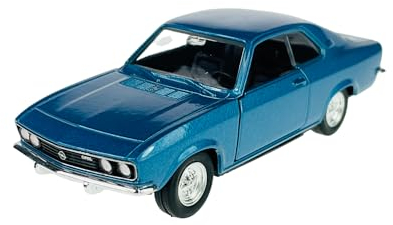 Welly 1970 Opel Manta A Blau ca 1/34-1/39 Metall Modell Auto Die Cast Neu im Kasten