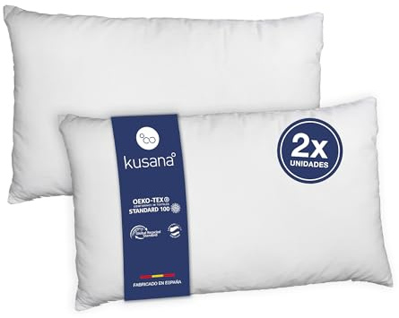 Kusana - Relleno de Cojines Pack 2/4, Fibra Hueca Siliconada en Copos, Antialérgico, Tacto Ultra Suave (Jade), Indeformable, Adaptable a Todas Las Fundas (30x45, 2)