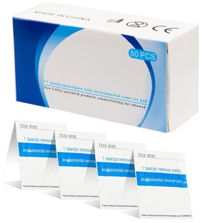 OOTDAY Lingettes dissolvantes pour vernis à ongles - Sans cruauté - Pour le voyage - En acrylique - Gel platine, Lot de 50