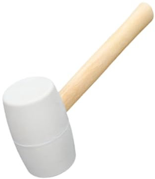 Folpus Martello di gomma, martello di installazione, impugnatura ergonomica leggera, testa di martello in gomma, maglio con testa in gomma bianca, per, 530g