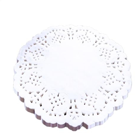 Round Paper Doilies Vintage Lace Flower bordsset 100 stycken runda bordstabletter av papper med blombotten, tårtbakspapper, absorberande dessertpapper, tårtspets rund papperstäcke