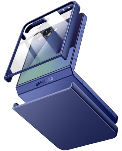 JETech Funda para Samsung Galaxy Z Flip 7, Azul Intenso