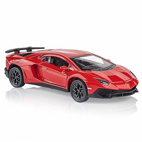 Alloy Toy Pull Back Vehicles Toy Car,Model Car with Pull Back Function,Cars Sports Model Compact Appearance Home Decor Collectible Ornaments for Kids Boy Girl Gift(Red)