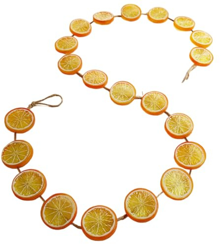 Dried Orange Garland for Christmas Tree, 6 Feet Orange Slices Garland Rustic Farmhouse Hanging Ornaments for Home Decorations