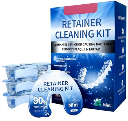 KOAHDE Limpiadoras para Dentaduras Postizas,Limpieza Dentaduras Elimina Manchas,Tabletas Limpiadoras de Retenedores,28ML*10,Limpiador Dental Portátil