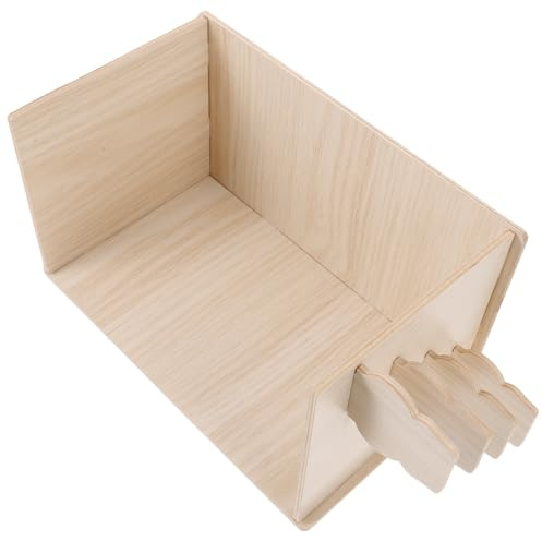 Abaodam Nid en Bois Naturel pour Hamster avec Plateforme et Échelle Cachette Confortable et Décorative pour Petits Animaux Abri Isolé et Chaleureux Adapté aux Cages de Cobayes et