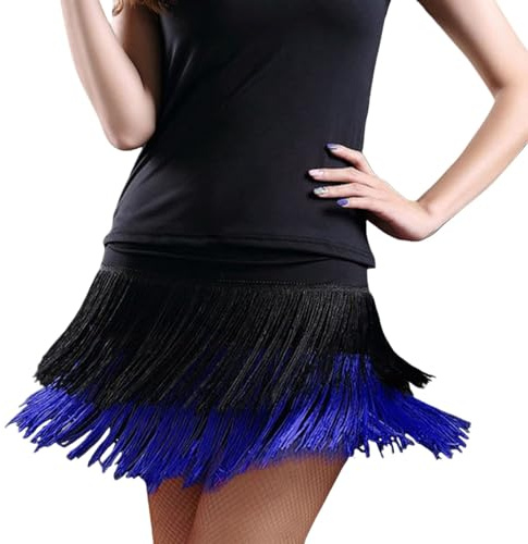 OBASDFD Dam paljettkjol underdel tofs cha karneval kostym 2026 glitter outfit kjolar blyertsklänning, BLÅ, XL