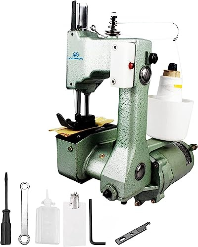 MXBAOHENG GK9-18 Máquina de Coser Portátil para Sacos, Lonas y Bolsas de Tejido/Arroz/Papel/Plástico - 800 rpm/min