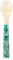 DOITOOL Home Caviar Spoons ：Pearl Sea Shell Caviar Serving Spoon for Dessert Appetizer Egg Icecream Coffee Serving for Household, Restaurant, Ocean Party Favors - Green