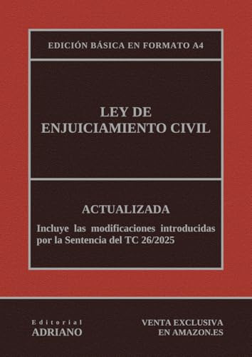 Ley de Enjuiciamiento Civil: Actualizada - Edición básica en formato A4