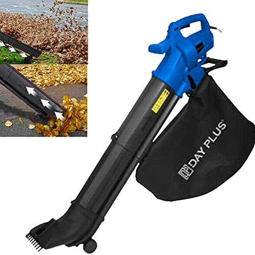 3 In 1 Leaf Blower - 3500W Garden Blower Vacuum & Shredder Mulcher with 35L Leaf Collection Bag, Variable Speeds, 10m Power Cable Lightweight Design, 10:1 Mulching Shredding Ratio,Electric Leaf Blower
