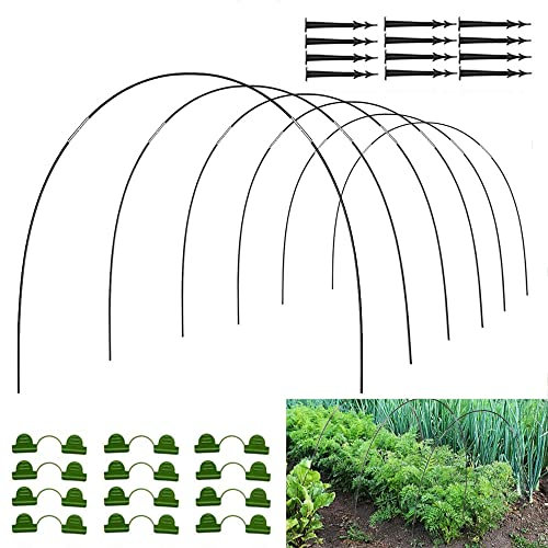 Anyingkai GardenAros De Invernadero,Garden Tunnel,Túnel Invernadero De Plastico,Aros De Soporte De Jardin,Túnel para Plantas,Aros De Invernadero para Cultivar Túneles (18PCS)