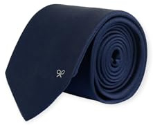 SILBON Corbata Lisa Azul Marino Para Hombre