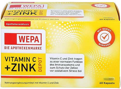 WEPA Vitamin C + Zink Kapseln, 60 St. Kapseln