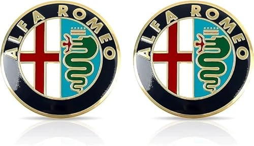 TRUZ Per Alfa Romeo 74mm Griglia Anteriore Auto Emblema Distintivo Adesivi Decorativi Bagagliaio Cofano Decalcomanie Accessori per lo Styling di Modifica degli
