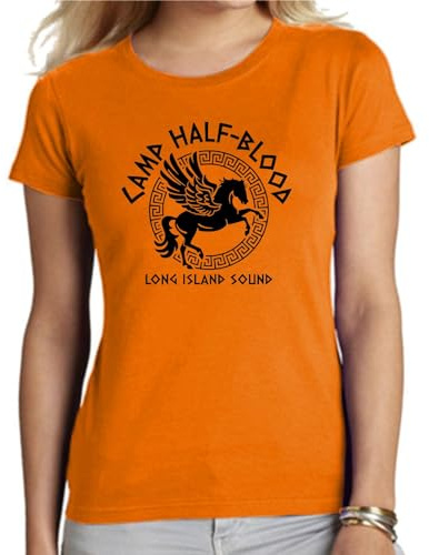 the Fan Tee Camiseta de Mujer Percy J Dioses griegos Zeus Jupiter Ares Half Blood Camp 001 S