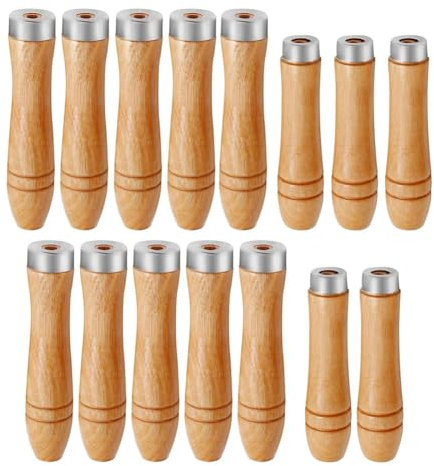 Josenidny träfil, 15 stycken, träfil, specialhandtag, gratfri stålfil, runt hål, litet trähandtag (4 mm + 5 mm + 6 mm)