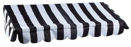 Fun Express Black & White Striped Tabletop Tent Awning