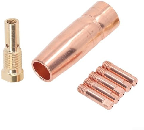 Brass Airless Nozzle Kit, With 1 Connecting Rod & 5 Contact Tips, For Century FC90 80GL For Easy Weld 261308 306 Flux Cored Arc Welding(0.9mm)
