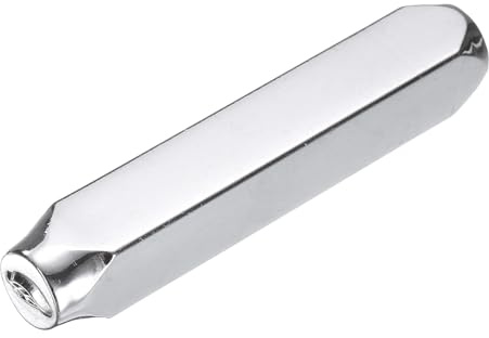 QUARKZMAN 1/4 (6mm) Poinçon 40Cr Acier Allié, Outil de Poinçonnage Motif Feuille Mignon pour Métal Plastique Bois Cuir