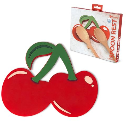 Fisura – Porta cucchiai originale a forma. Doppio supporto in silicone per utensili da cucina. Pratico e resistente. Dimensioni: 20 cm x 16,3 cm.