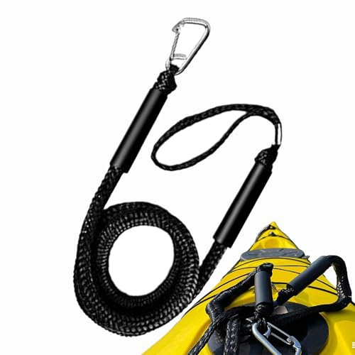 Corde de bateau – Cordes robustes de 1,5 à 1,5 m avec clip en acier inoxydable, cordes de ski nautique | pour lac, rivière, mer, natation, plongée avec tuba, wakeboard, kayak, bateau, quai, flotteur