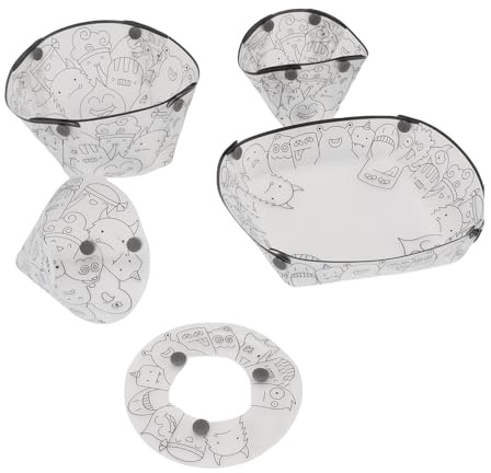 BTOSEP Juego de cuencos plegables para camping, platos plegables portátiles ecológicos, vajilla multifuncional para aventuras al aire libre, 5 piezas