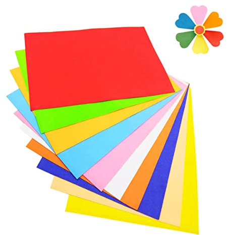 PUERHUACI Bastelfilz Selbstklebend, 30 Stück Farbiger Filz Blätter, 21 * 30cm, Kinder Vliesstoff Stoff Filzplatten Zum DIY Handwerk Nähen Manual Decoration