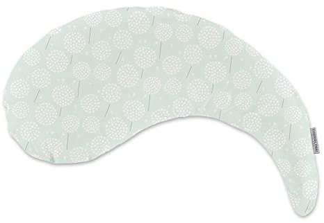 Set Theraline Stillkissen Yinnie & Spucktuch Blaubär | Schmuse- und Lesekissen 135 cm x 35 cm | Bauchstützkissen mit sandfeinen Perlen | Schmusekissen inkl. Außenbezug
