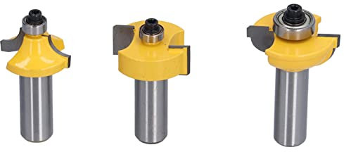 Set di Frese Per Porta Shaker, 3 Pezzi di Frese Durevoli in Acciaio 45 con Finitura a Filo con Scatola di Immagazzinaggio, Punte Dritte con Design Anti Contraccolpo, Gambo 1/2