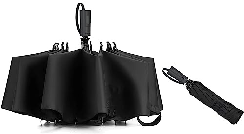 ACEIken Sturmfester Automatik Regenschirm - Kompakter,Faltbarer Taschenschirm für Herren und Damen,8 Rippen,Wasserdicht und Winddicht,Ideal für Reisen und Alltag,106/116 cm Spannweite