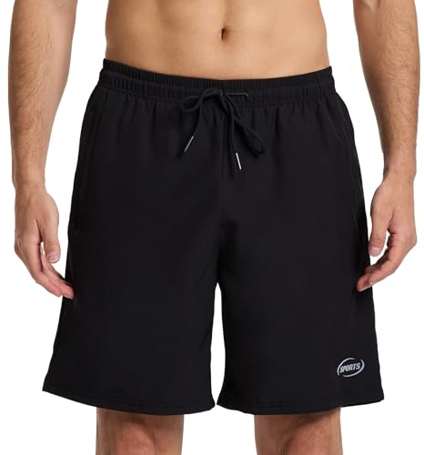 Leeboom Sport Shorts Herren Trainingshose Herren Kurz Laufhose Kurz Basketball Shorts Leicht mit Reißverschlusstasche für Sport Fitness Outdoor Summer