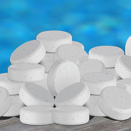 Pastiglie di cloro per vasca idromassaggio, 40 x 20 g, 4 in 1, dispenser per piscine, piscine, spa, vasche da bagno