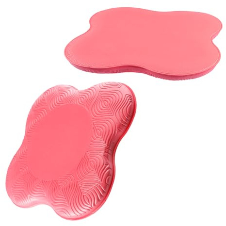 Lotsdonxia 2 Pcs Yoga Knee Pads - Lightweight TPE Mat, Thick Non-Slip Cushion for Knees/Elbows, Pilates & Baby Care (Watermelon Red)
