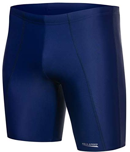Aqua Speed Bañador Largo para Hombre | bañador Jammer hasta la Rodilla | Resistente al Cloro | protección UV | 07. Long Night | M