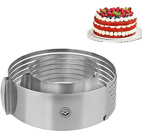 NEWLINE NY Acciaio inox Dimensioni stampaggio tondo (Anello per torta rotondo regolabile)