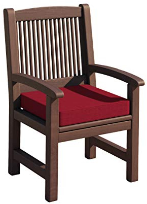 sunnypillow Cuscino per Sedia da Giardino 45 x 45 x 5cm - Spessore 5 cm - Rivestimento Rimovibile, Cuscino per Panca - Resistente e Ideale per Uso Esterno in Giardino, Terrazza, Balcone - Rosso