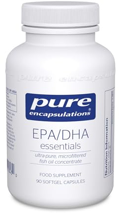Pure Encapsulations EPA/DHA Essentials - Ultra-Pure, Microfiltered Fish Oil Concentrate - 90 Softgel Capsules