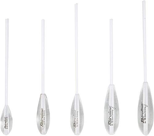 Sbirolino Angelposen Fischenausrüstung/Forellenfischen, Angelzubehör Bombarden spirulino Forellenpose Set 5 Stücke, halb-senkend durchsichtig 6-8-10-12-15 g