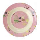 Rice Stoviglie per bambini in melamina, modello Bunny rosa, vari articoli (piatto profondo/tazza) variante articolo piatto profondo