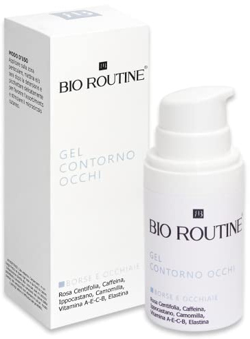 Gel Contorno Occhi Borse e Occhiaie Istantaneo alla Caffeina Effetto Ghiaccio Anti-fatica - Trattamento Sgonfia Borse Occhi Antirughe Antiocchiaie Donna Uomo Crema Occhiaie Scure Bio Routine 30ML