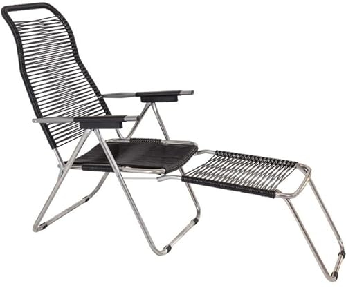 fiam Liegestuhl Spaghetti Art. 084NE Aluminiumgestell und PVC-Stange Farbe Schwarz