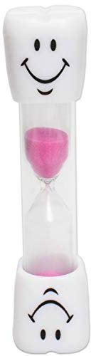 Kids Toothbrush Timer ~ 2 Minute Smile Sand Timer for Brushing Children's Teeth (Pink)