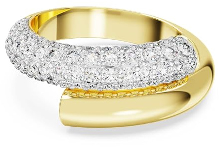 Swarovski Anello Dextera, Bianco, Placcato color oro