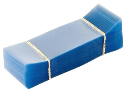 72 x 35 mm Flat Cut Perforated Shrink Bands (Fits approx. 38mm diameter Standard Caps) - Tamper Evident PVC Wrap Sleeves for Bottles and Jars - No Print (250)
