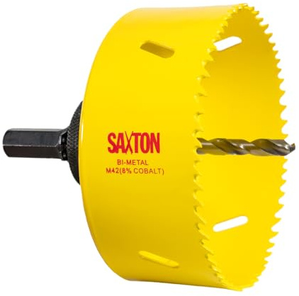 Saxton Scie-cloche M42 HSS bi-métal 8 % cobalt très résistant + mandrin (14 mm - 230 mm) (98 mm + mandrin)
