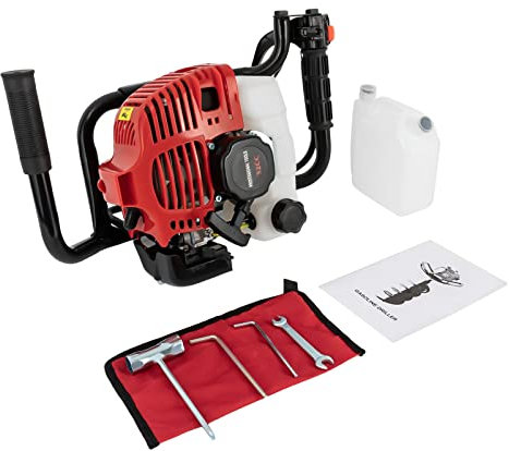 YyanLAK Digger Tarière à essence, 2 temps, 52 cc, à gaz, pour tarière d'un diamètre allant jusqu'à 20 cm, sans foret